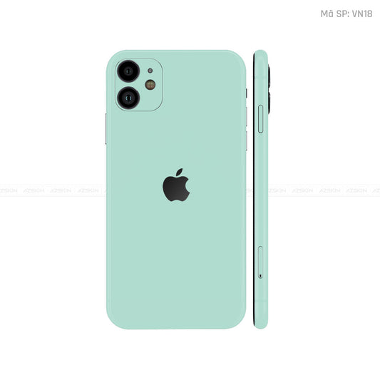 Dán Skin IPhone 11 Series Màu Xanh Min Vinyl | VN18