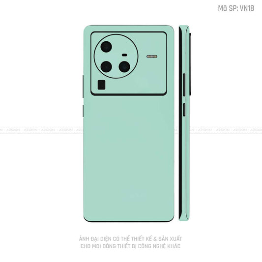 Dán Skin Vivo X Series Màu Xanh Min Vinyl | VN18