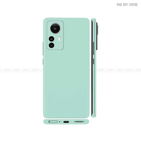 Dán Skin Xiaomi 12 Series Màu Xanh Min Vinyl | VN18