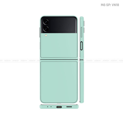 Dán Skin Galaxy Zflip4 Đổi Màu Xanh Min Vinyl | VN18