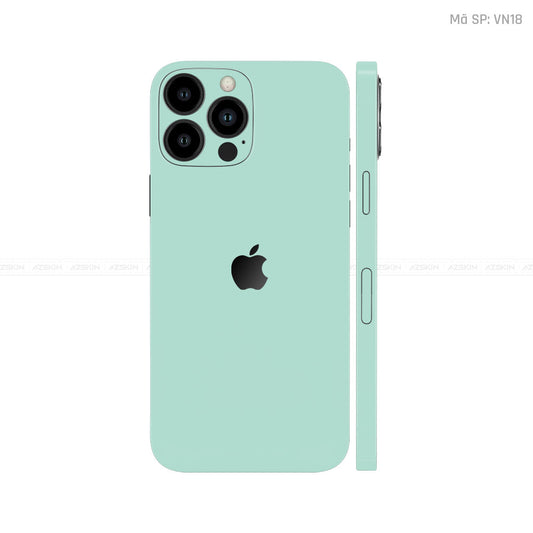 Dán Skin IPhone 12 Series Màu Xanh Min Vinyl | VN18