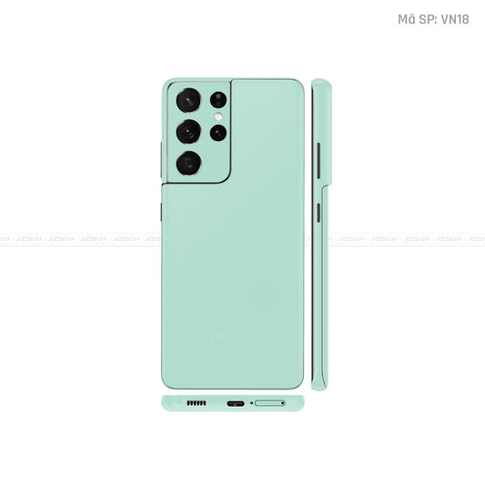 Dán Skin Galaxy S21 Series Màu Xanh Min Vinyl | VN18