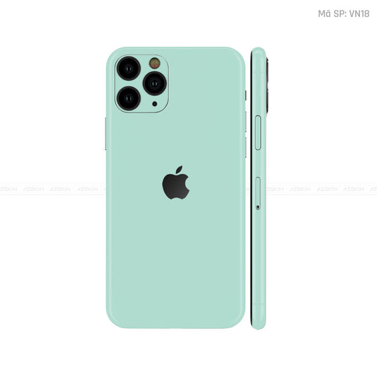 Dán Skin IPhone 11 Series Màu Xanh Min Vinyl | VN18