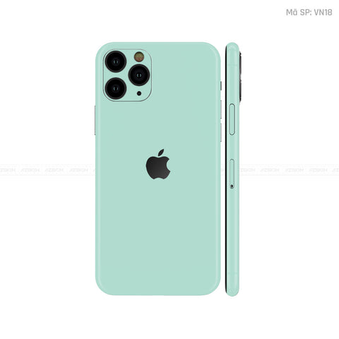 Dán Skin IPhone 11 Series Màu Xanh Min Vinyl | VN18