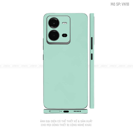 Dán Skin Vivo V Series Màu Xanh Min Vinyl | VN18