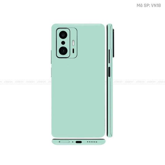 Dán Skin Xiaomi 11 Series Màu Xanh Min Vinyl  | VN18