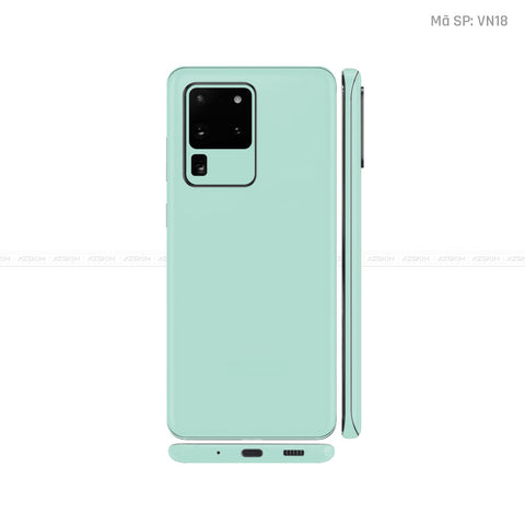 Dán Skin Galaxy S20 Series Màu Xanh Min Vinyl | VN18