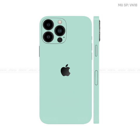 Dán Skin IPhone 16 Series Màu Xanh Min Vinyl | VN18