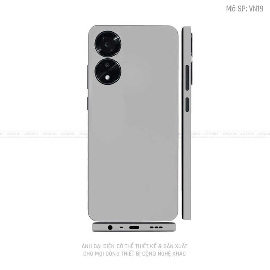 Miếng Dán Skin Điện Thoại OPPO A Series Màu Xám Vinyl | VN19