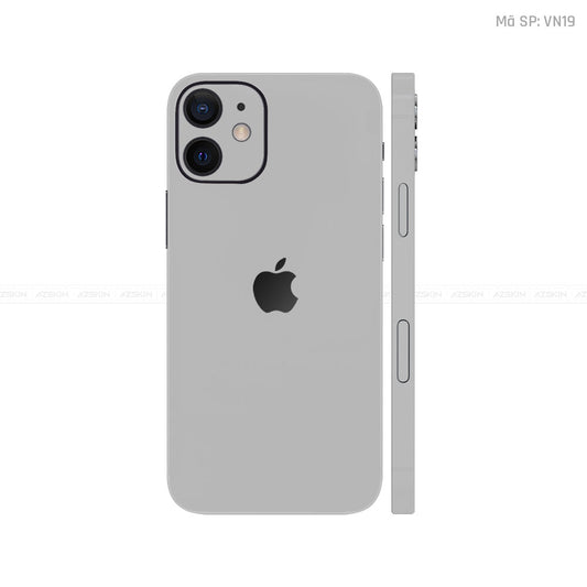 Dán Skin IPhone 12 Series Màu Xám Min Vinyl | VN19