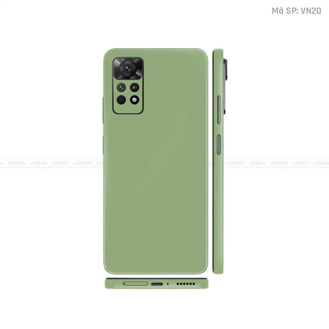 Dán Skin Xiaomi Redmi Note 11 Series Màu Xanh Lá Vinyl | VN20