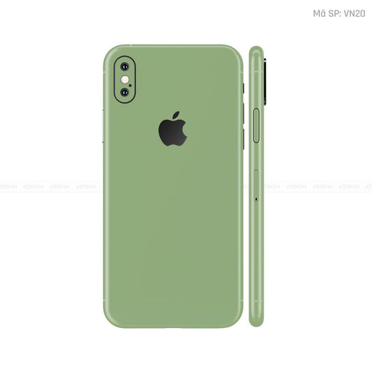 Dán Skin IPhone X Series Màu Xanh Lá Vinyl | VN20