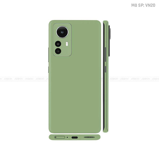 Dán Skin Xiaomi 12 Series Màu Xanh Lá Vinyl | VN20