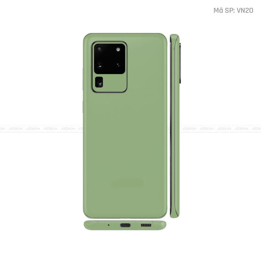 Dán Skin Galaxy S20 Series Màu Xanh Lá Vinyl | VN20