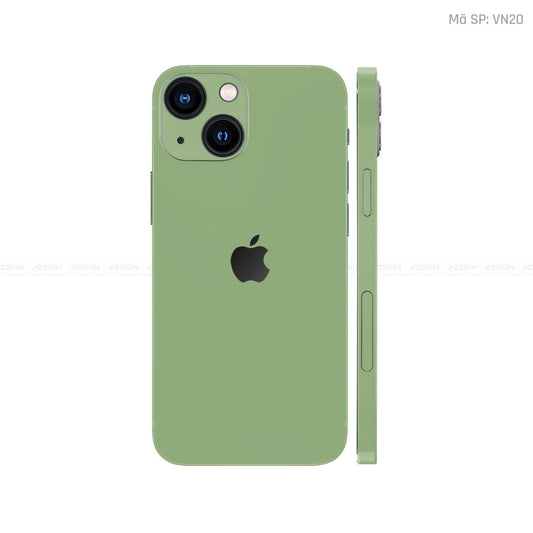 Dán Skin IPhone 14 Series Màu Xanh Min Vinyl | VN20
