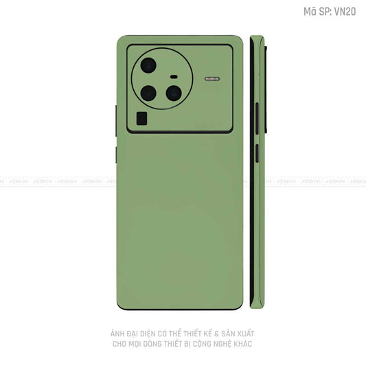 Dán Skin Vivo X Series Màu Xanh Lá Vinyl | VN20