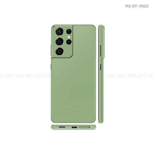 Dán Skin Galaxy S21 Series Màu Xanh Lá Vinyl | VN20