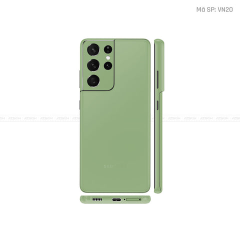 Dán Skin Galaxy S21 Series Màu Xanh Lá Vinyl | VN20