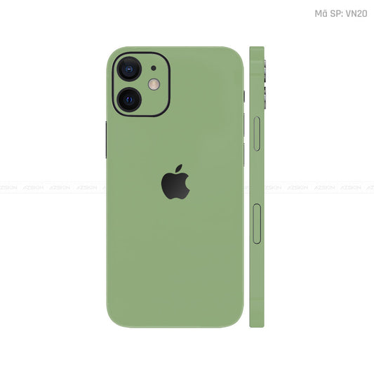 Dán Skin IPhone 12 Series Màu Xanh Lá Vinyl | VN20