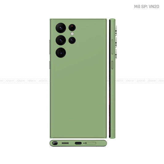 Dán Skin Galaxy S22 Series Màu Xanh Lá Vinyl | VN20