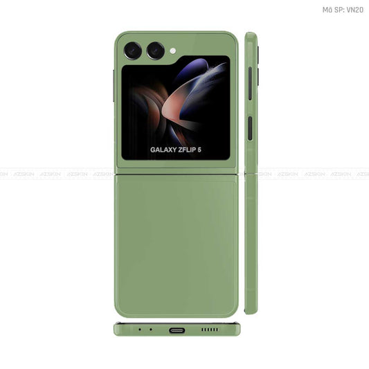Dán Skin Galaxy Z Flip 7 Màu Xanh Lá Vinyl | VN20
