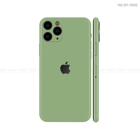 Dán Skin IPhone 11 Series Màu Xanh Lá Vinyl | VN20