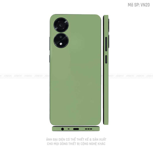 Miếng Dán Skin Điện Thoại OPPO A Series Màu Xanh Lá Vinyl | VN20