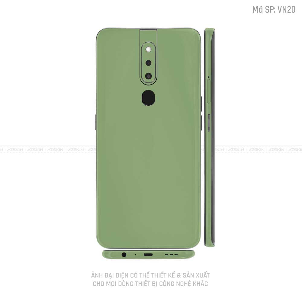 Miếng Dán Skin Điện Thoại OPPO F Series Màu Xanh Lá Vinyl | VN20