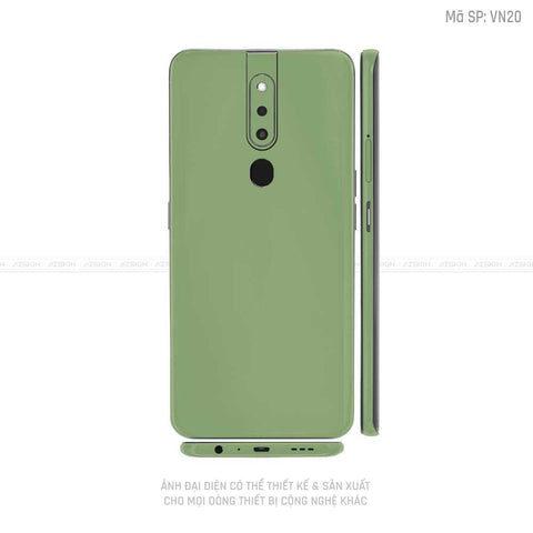 Miếng Dán Skin Điện Thoại OPPO F Series Màu Xanh Lá Vinyl | VN20