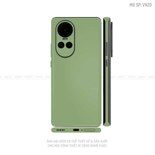 Dán Skin Điện Thoại OPPO Reno Series Màu Xanh Lá Vinyl | VN20