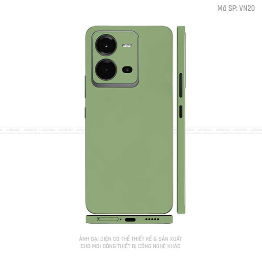 Dán Skin Vivo V Series Màu Xanh Lá Vinyl | VN20