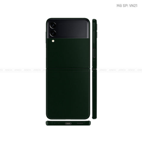 Dán Skin Galaxy Zflip3 Chuyển Màu Xanh Rêu Đậm Vinyl | VN21