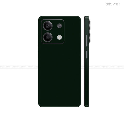 Dán Skin Điện Thoại Xiaomi Redmi 13 Series Màu Xanh Rêu Đậm Vinyl | VN21