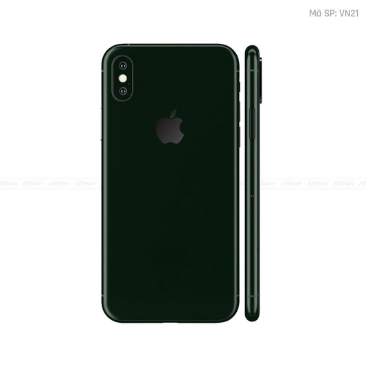 Dán Skin IPhone X Series Màu Xanh Rêu Đậm Vinyl | VN21
