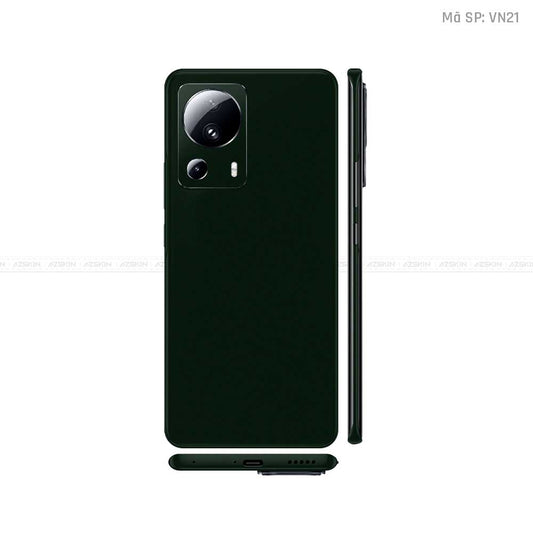 Dán Skin Xiaomi 13 Series Màu Xanh Rêu Đậm Vinyl | VN21