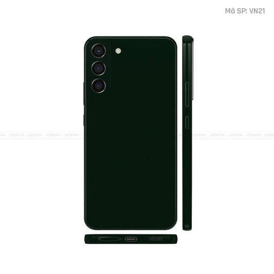 Dán Skin Galaxy S22 Series Màu Xanh Rêu Đậm Vinyl | VN21