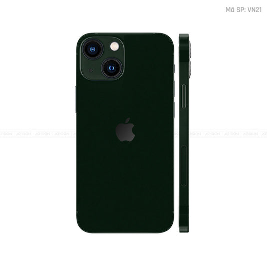 Dán Skin IPhone 14 Series Màu Xanh Rêu Đậm Vinyl | VN21
