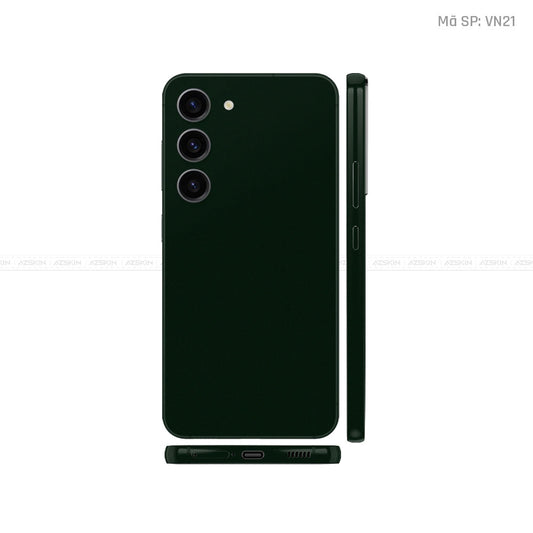 Dán Skin Galaxy S23 Series Màu Xanh Rêu Đậm Vinyl | VN21