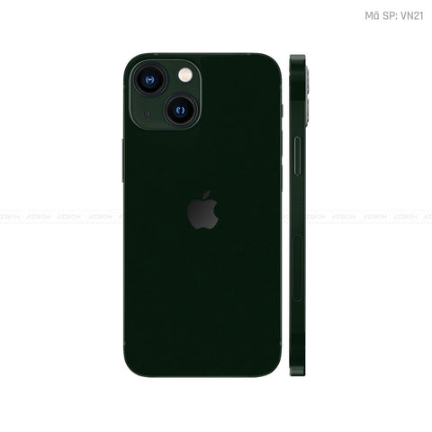 Dán Skin IPhone 16 Series Màu Xanh Rêu Đậm Vinyl | VN21