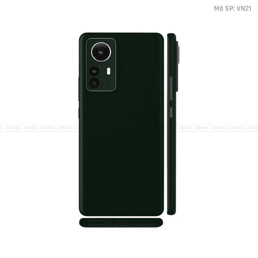 Dán Skin Xiaomi 12 Series Màu Xanh Rêu Đậm Vinyl | VN21