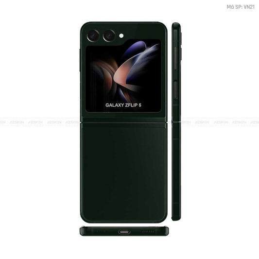 Dán Skin Galaxy Z Flip 7 Màu Xanh Rêu Đậm Vinyl | VN21