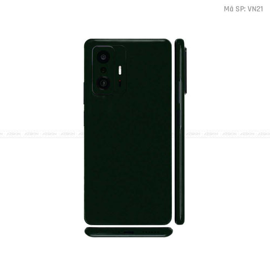 Dán Skin Xiaomi 11 Series Màu Xanh Rêu Đậm Vinyl  | VN21