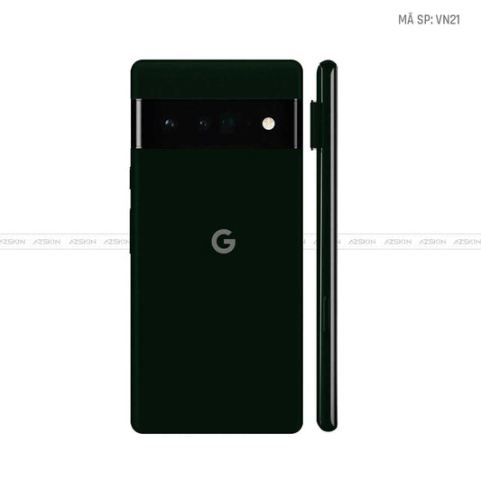 Dán Skin Google Pixel 6 Series Màu Xanh Rêu Đậm Vinyl | VN21