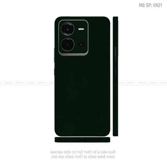 Dán Skin Vivo V Series Màu Xanh Rêu Đậm Vinyl | VN21