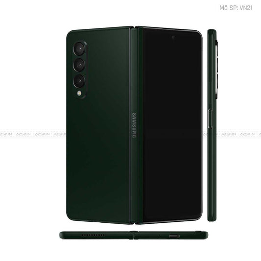 Dán Skin Galaxy Z Fold3 Màu Xanh Rêu Đậm Vinyl | VN21