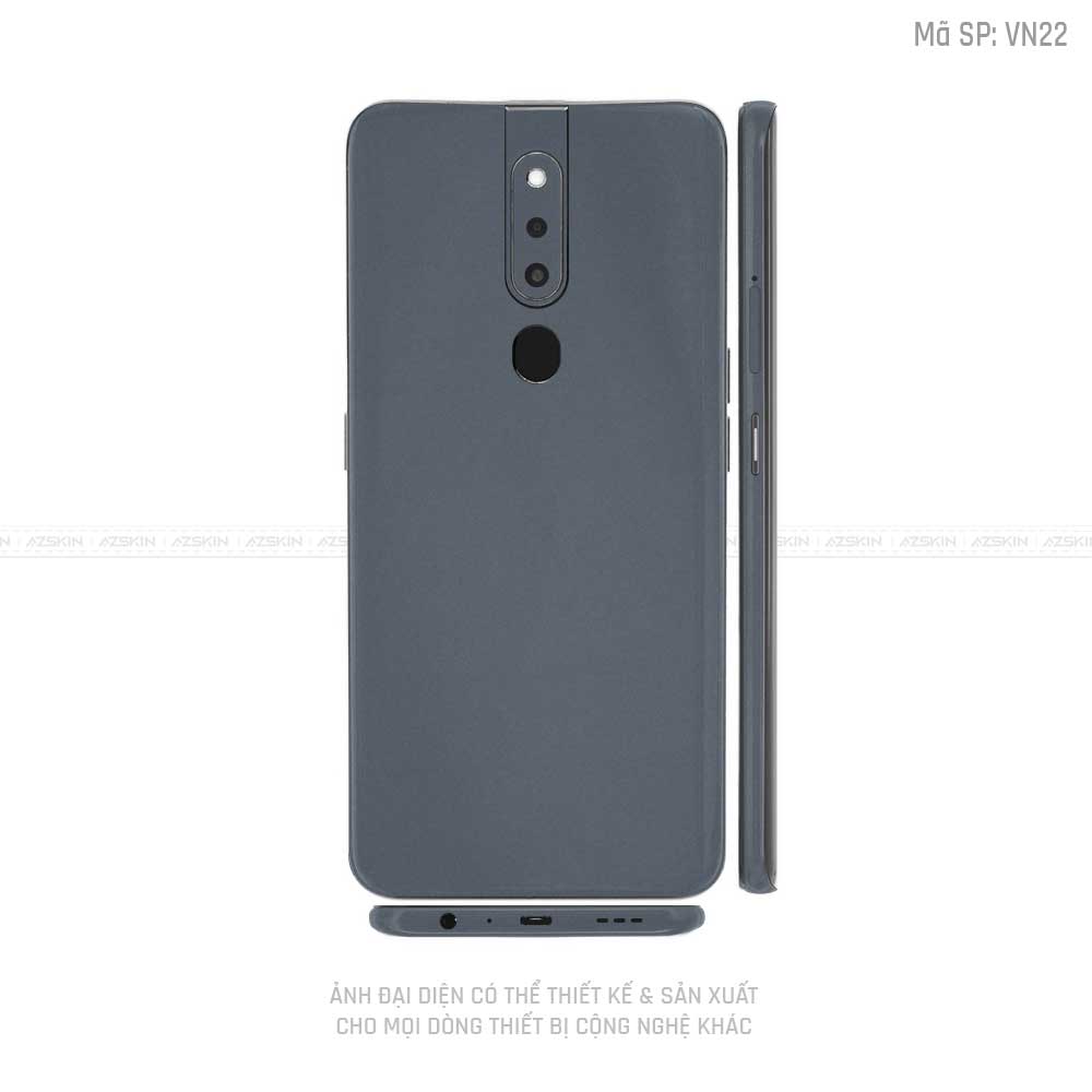 Miếng Dán Skin Điện Thoại OPPO F Series Màu Xám Đậm Vinyl | VN22