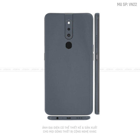 Miếng Dán Skin Điện Thoại OPPO F Series Màu Xám Đậm Vinyl | VN22