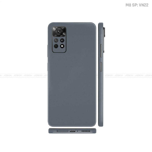 Dán Skin Xiaomi Redmi Note 11 Series Màu Xám Đậm Vinyl | VN22