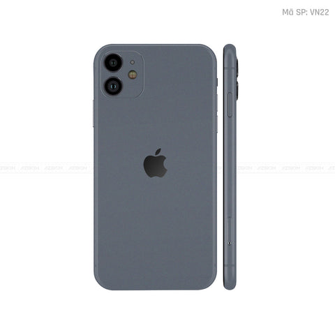 Dán Skin IPhone 11 Series Màu Xám Đậm Vinyl | VN22