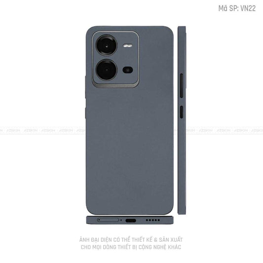 Dán Skin Vivo V Series Màu Xám Đậm Vinyl | VN22